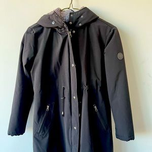 Seraphine maternity winter parka. Grey faux fur/shearling lined size 4 US. EUC.